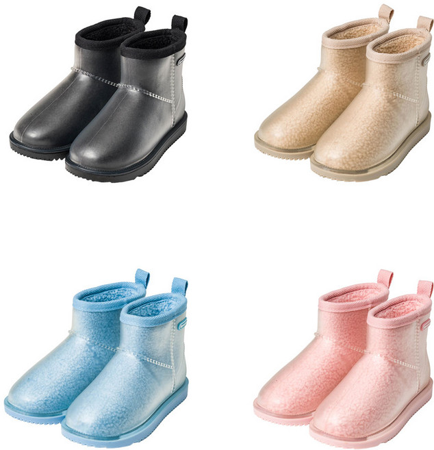 보글부츠 아동 겨울 털부츠 부클안감 PVC 방수