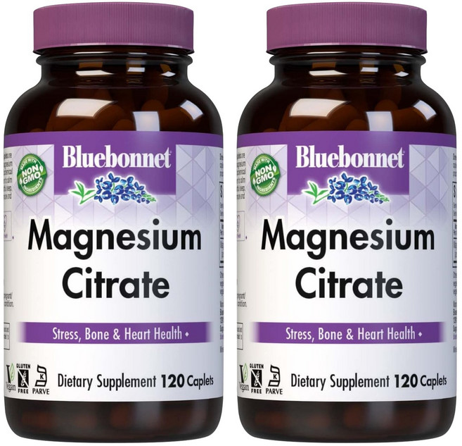 블루보넷 마그네슘 시트레이트 400mg 캐플렛, 120개입 × 2개, 2개, 120정