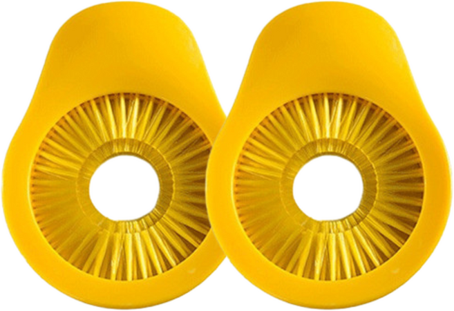 Mirsh 다용도 야채 클리너 브러쉬 세척솔, 2개, 옐로우