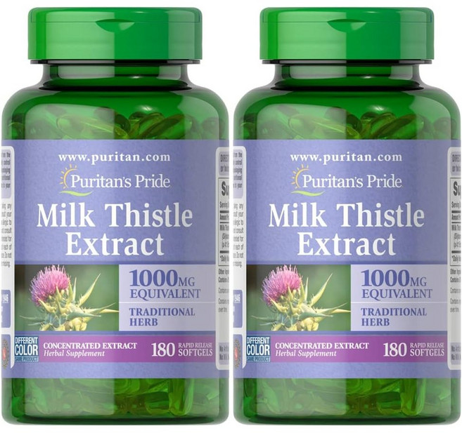 퓨리탄 프라이드 밀크시슬 1000mg 180정, 2개