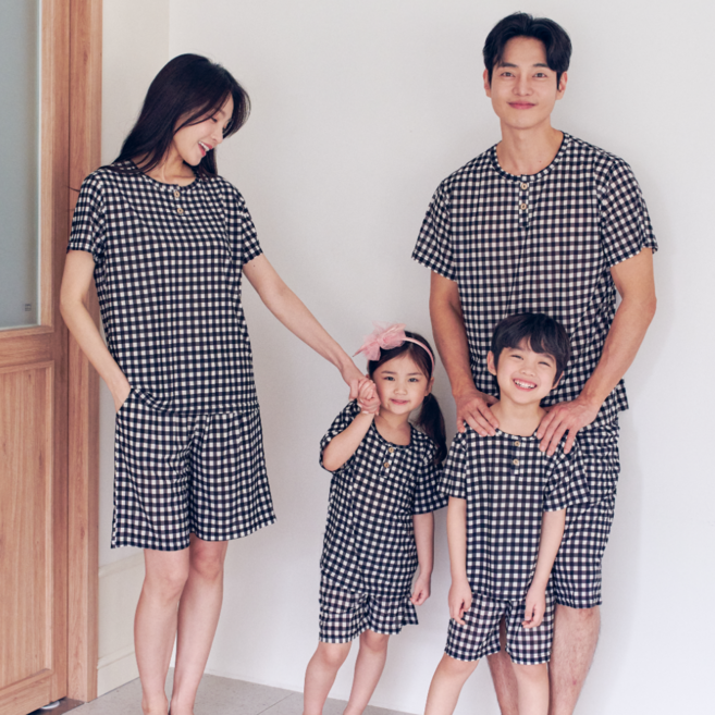 별별모아 여름 가족 커플 냉장고잠옷 냉감 파자마 홈웨어 빅사이즈 패밀리