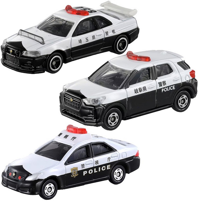 토미카 일본 경찰차 순찰차 폴리스카 3종 세트 자동차 미니카 다이캐스트 모형 장난감, 1개