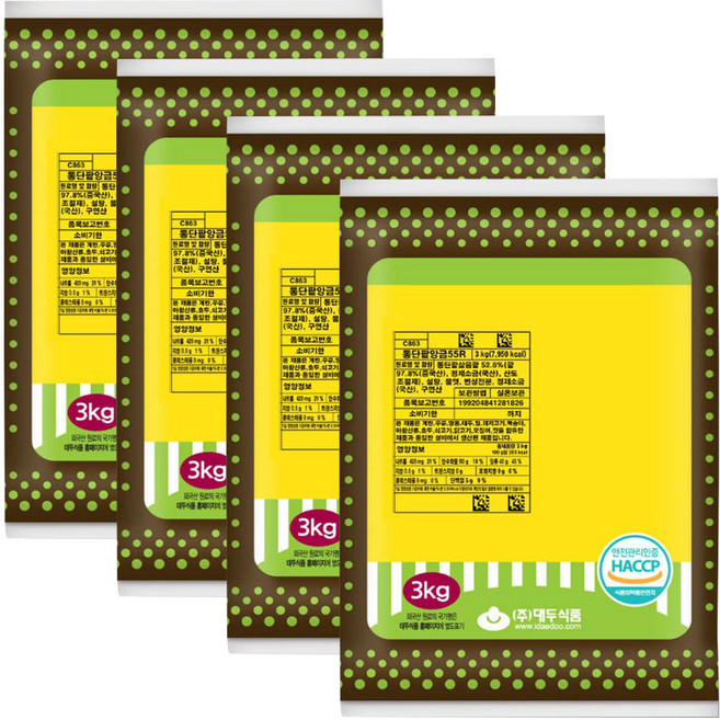 통단팥앙금 55R 3kgx4개묶음 빙수용 팥 대두식품, 3kg, 4개