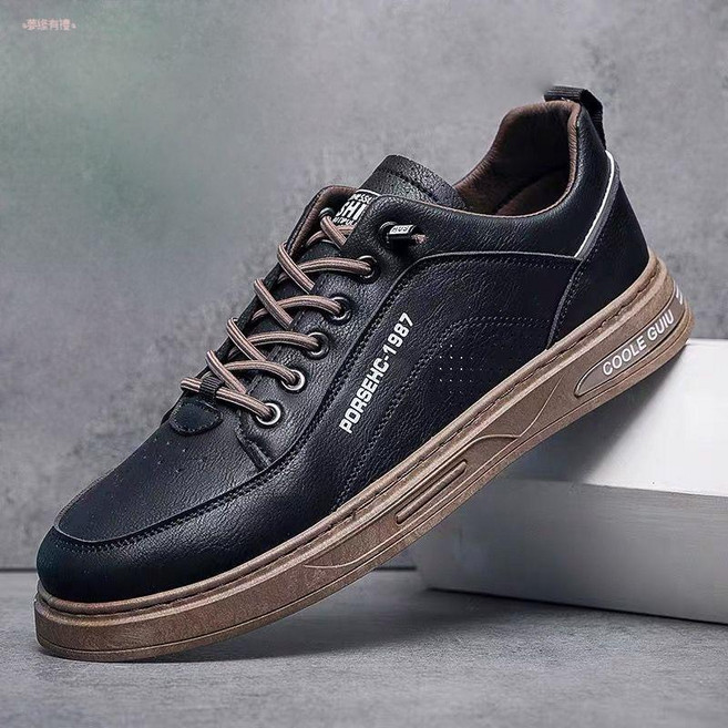 夏季新款透氣防水板鞋休閒潮流運動鞋青年時尚百搭小白鞋男