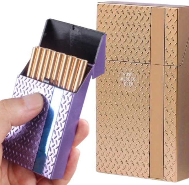 고힙 원터치 담배케이스 메탈릭 에쎄 슬림형