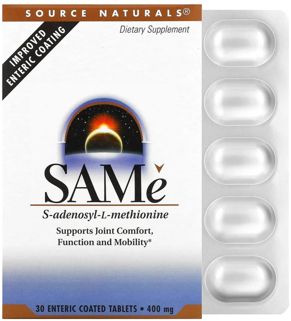 소스 내추럴스 SAMe 400mg 장용 코팅 30정, 1개 - 쿠팡