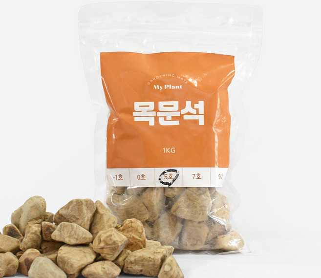 마이플랜트 목문석 1kg, 9호(40~50mm), 1개