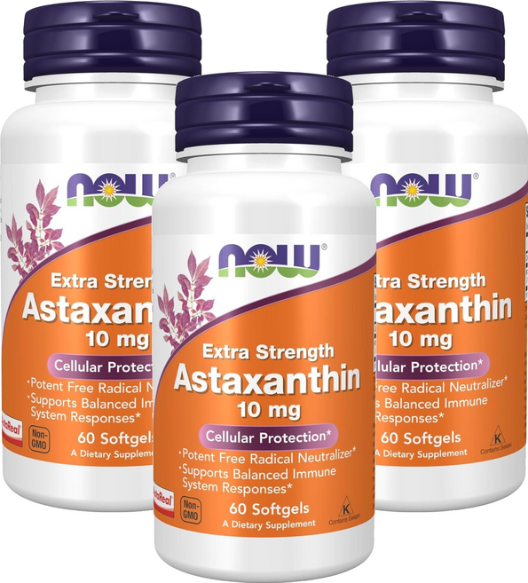 나우푸드 아스타잔틴 10mg 소프트젤, 60정, 3개
