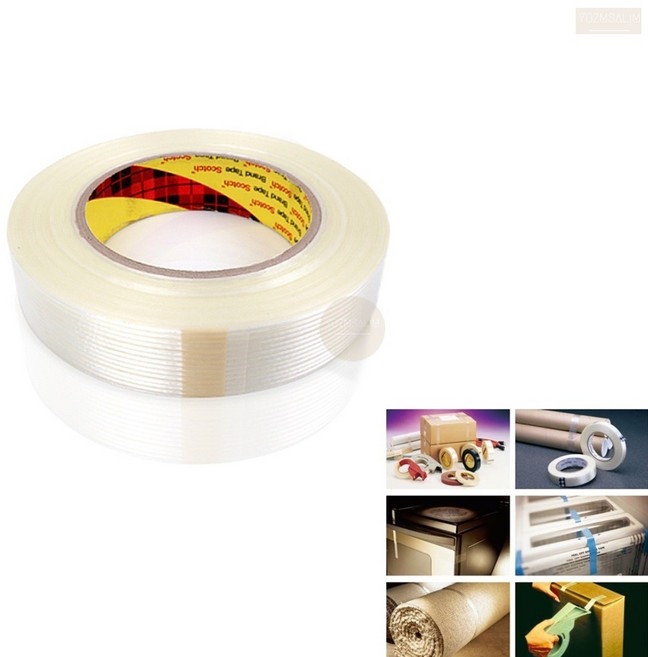 3M 잔사 안남는 필라멘트 테이프 5cm x 55m 잘안끊어지는 테잎, 1개