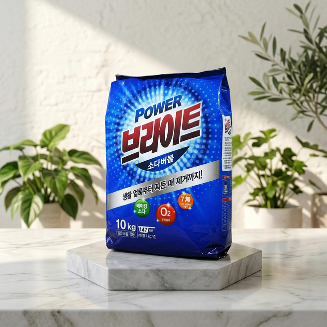 무궁화 파워 소다버블 브라이트 가루 분말 세탁세제 10kg x 2개