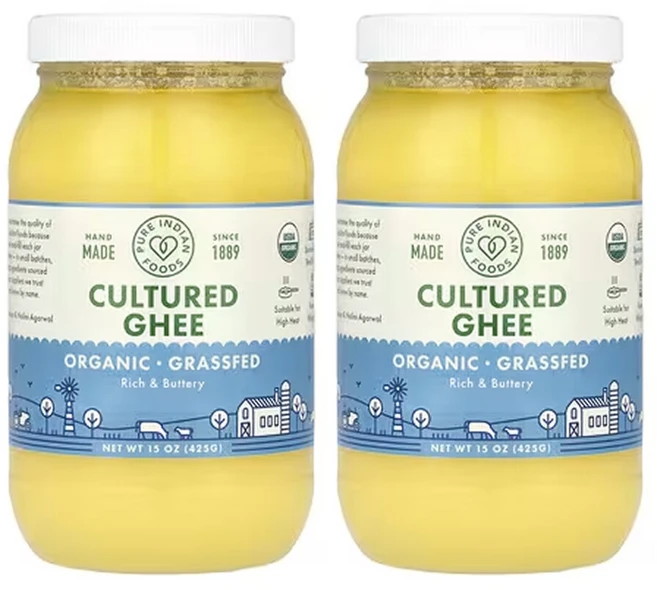 [1+1] 퓨어인디언푸드 방목 & 유기농 발효 기버터 425g / 해외직구 미국정품, 2개 - 쿠팡