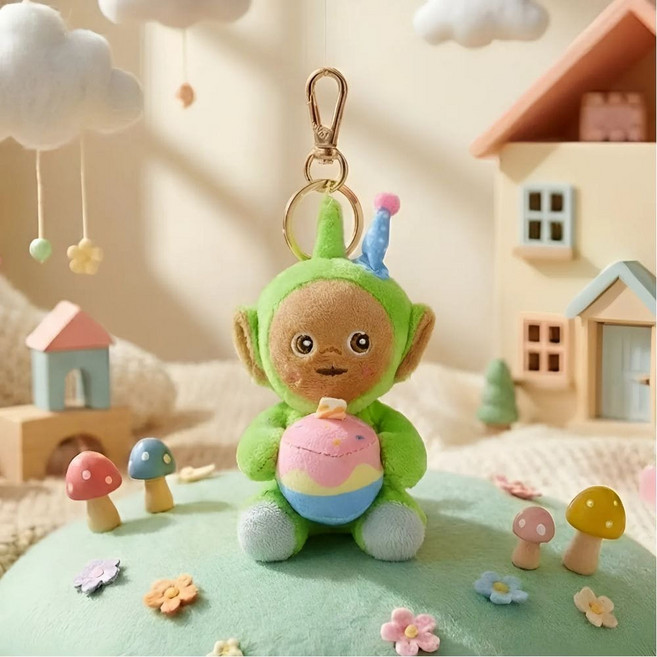 생일케잌을 들고있는 봉제 가방고리 7cm