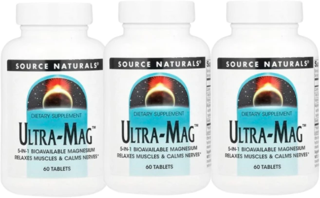 2+1 소스 내추럴스 Ultra Mag 고효율 마그네슘 복합체 60정, 3개 - 쿠팡