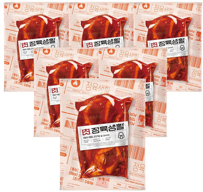 [무료배송/당일출고] 정육생활 고추장 오리주물럭 200g, 6팩