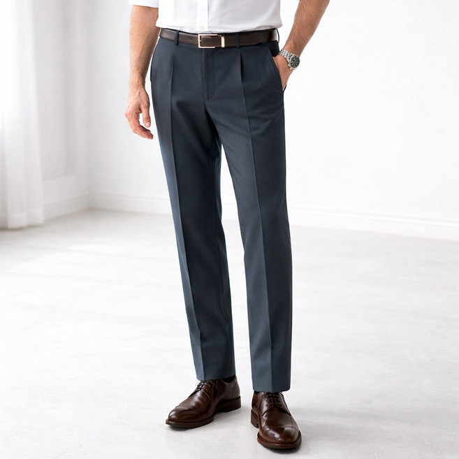 빅사이즈 30~46 여름 중년 남성 허리밴드 스판 정장 바지 구김없는 양복바지