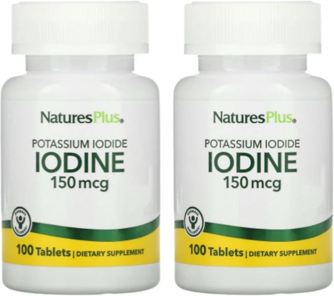 네이처스플러스 요오드화 칼륨 150mcg 100정 x 2개 - 쿠팡