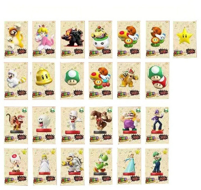 최신 파이어 엠블럼 아미보 카드 태그 NFC NS 스위치, 1개, 슈퍼 마리오 3D 월드 미니 25개