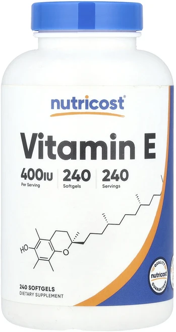 Nutricost 비타민E 180mg(400IU) 소프트젤 240정, Nutricost비타민E180mg400IU소프트젤240, 1개 - 쿠팡