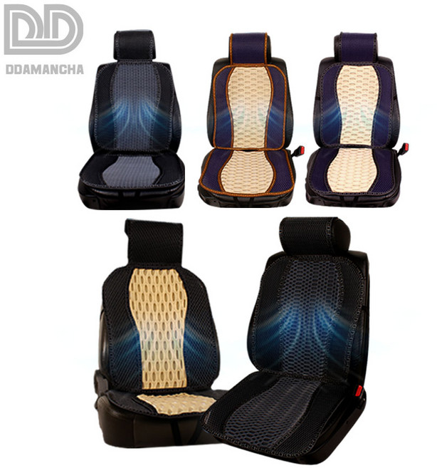 땀안차 차량용 여름 통풍시트 3D 벌집 아이스 쿨링 시트 커버, 1개, M-006-1