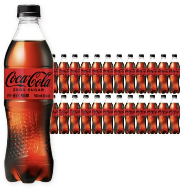 코카콜라 제로 페트, 24개, 500ml