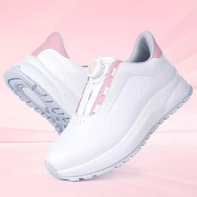 HARANG 캐디화 화이트 여성 골프 신발 방수 운동화 골프화 경량 스니커즈