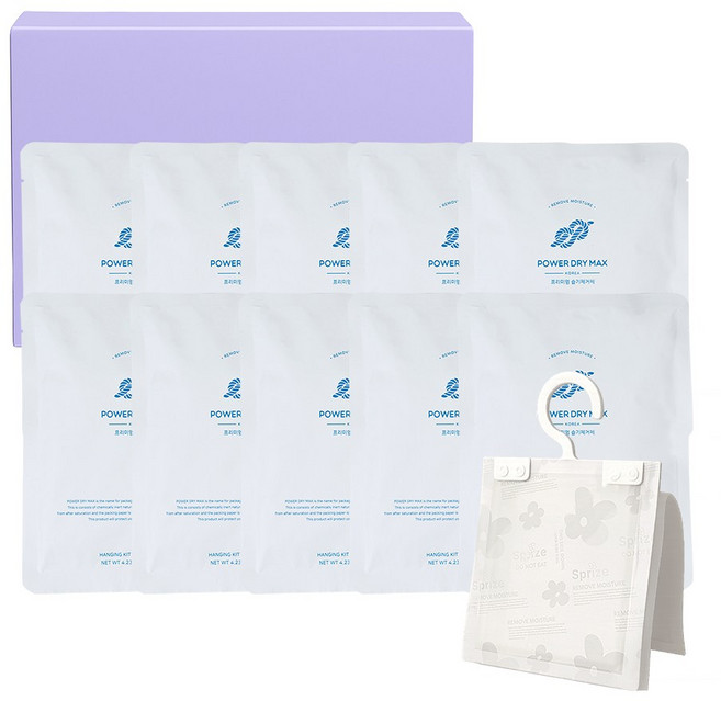 새남맥스 향기나는제습제 옷걸이형 10팩 향 2종, 클린코튼, 120g, 10개