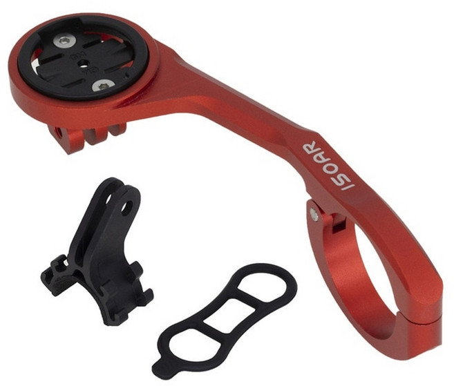 도로 가민 엣지 마운트 고프로 라이트 자전거 컴퓨터 홀더 알루미늄 브라이튼 wahoo cateye 지원 사이클링 자전거 액세서리, 가민 레드, 1개