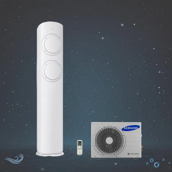 삼성 전자 AI Q9000 스탠드형 17형 에어컨 설치비 별도 실외기 리모컨 포함, 삼성전자 스탠드 에어컨, 일반배관형
