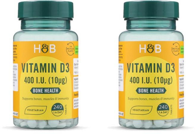 Holland & Barrett 홀랜드앤바렛 비타민 D3 400IU 10μg, 2개, 240정