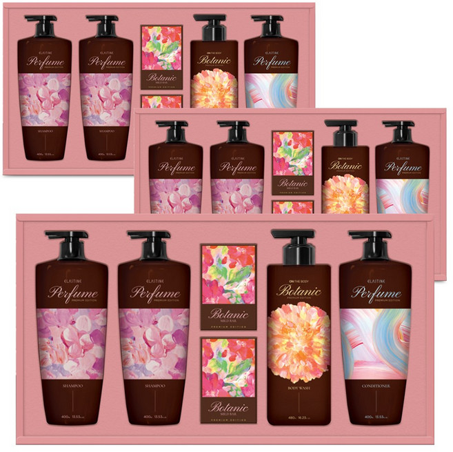 엘지생활건강 정성담은 샴푸&바디세트 프리미엄 선물세트 설날 추석 명절 답례품, 3세트