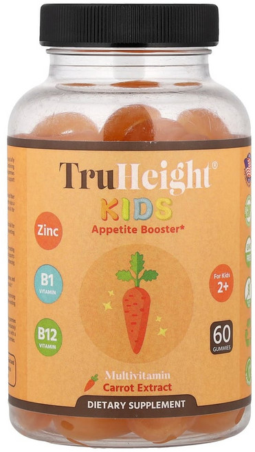 아이허브 어린이용 종합비타민 구미젤리 만 2세 이상 어린이용 구미젤리 60개, TruHeight, 어린이용, 종합비타민 구미젤리, 만, 1개, 60정