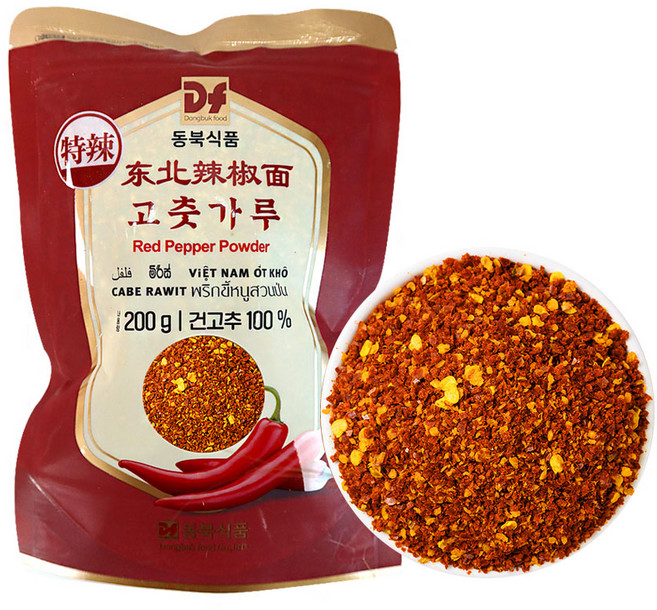 (배터짐) 화끈하게 매운 동북 연변 씨고추가루 고춧가루, 1개, 200g