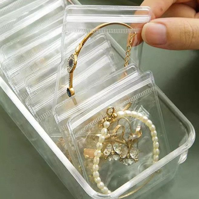 변색방지 휴대용 악세사리 두꺼운 지퍼백 M (6*8cm) 100매, 1개