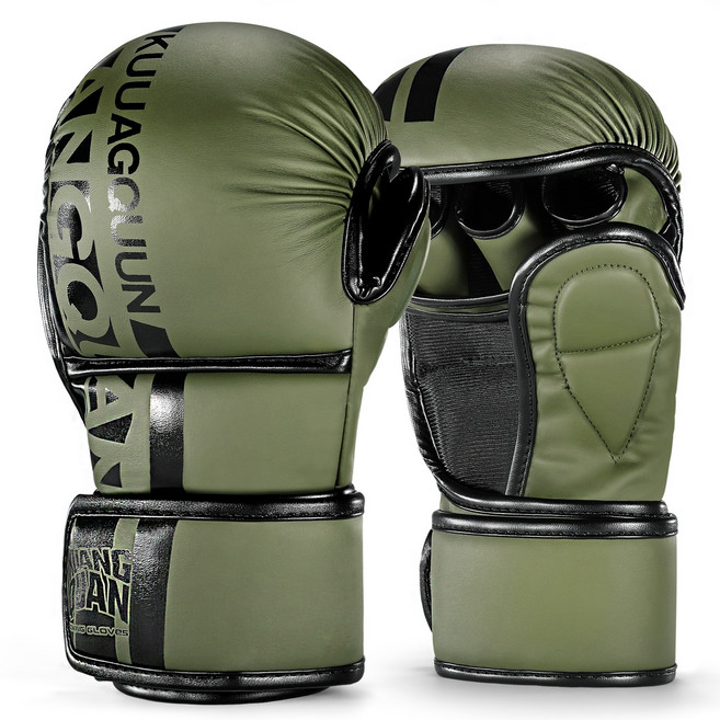 FIVING 권투 글러브 mma 타이 트레이닝 글러브 성인 남녀 공용, 1세트, 그린