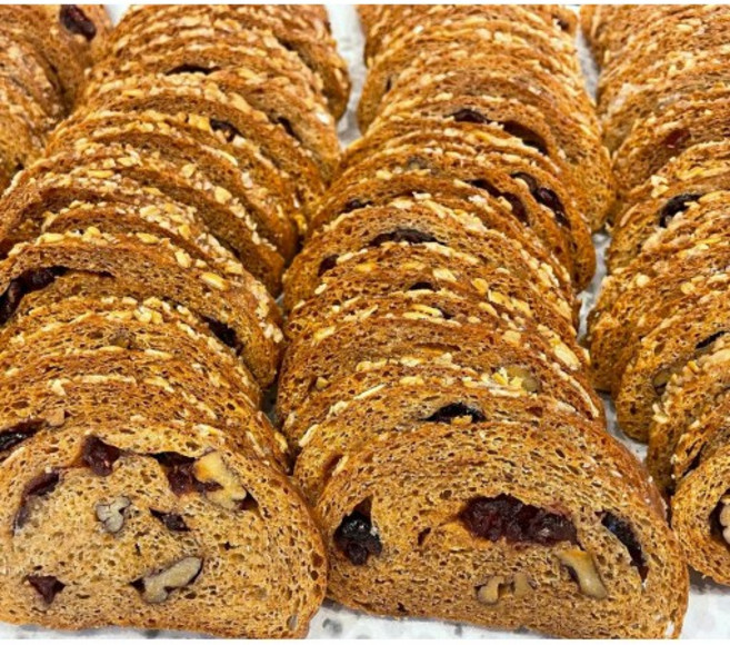 [스테이 엣 베이커리]글루텐프리 100%통밀러스크 비건 오트밀통밀빵 통밀오트러스크 건강빵 건강간식, 100g, 1개, 기본 크라프트지퍼백 100g