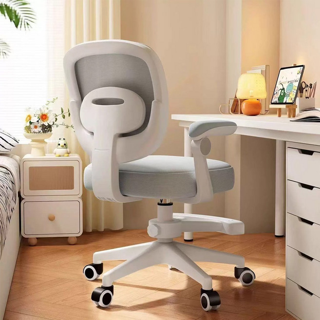 하루꿈 의자 높이조절 공부 회전 인체공학 매쉬 의자, 그레이