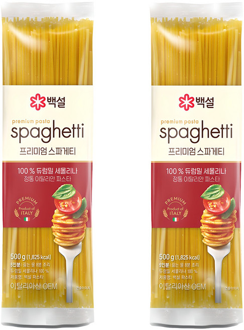 백설 스파게티면, 500g, 2개