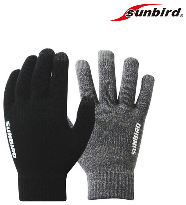 썬버드 스마트터치 니트장갑 블랙/그레이 지문장갑 방한장갑 겨울장갑 터치장갑