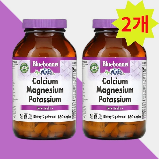 블루본넷뉴트리션 칼슘 마그네슘 칼륨 180정, 2개 - 쿠팡