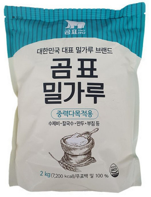 곰표 밀가루 2kg / 중력 다목적용 / 배송, 1개