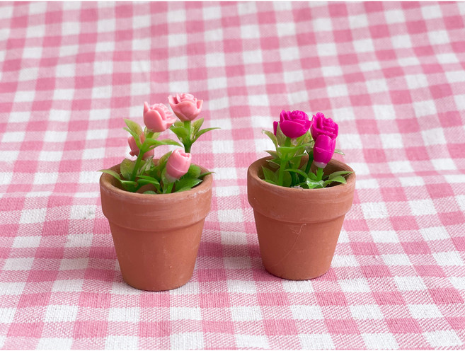 [이브닝메종] 미니어처 장미꽃 화분 2종