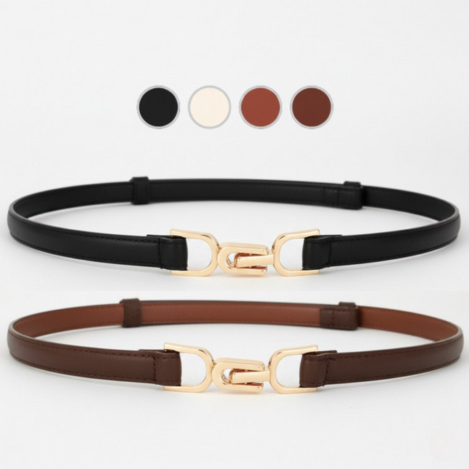 당일발송 (1+1) 메이드바이 여성 가죽 벨트 원피스 정장 슬림