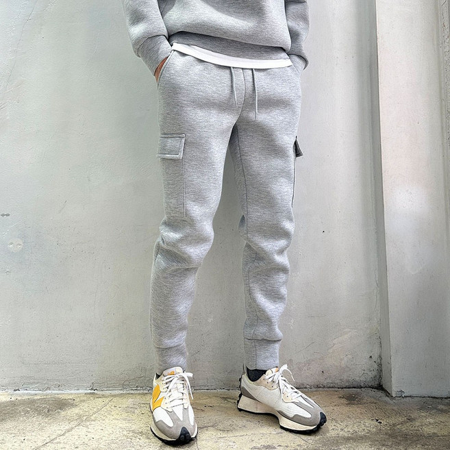 라운지21 남자 베이직 네오프렌 밴딩 카고 트레이닝 팬츠