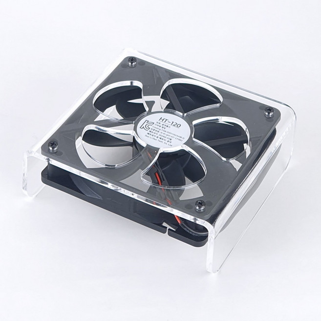 120mm 미니PC 공유기 와이파이 저소음 USB 쿨러 쿨링 팬 (싱글), 블랙, 1개