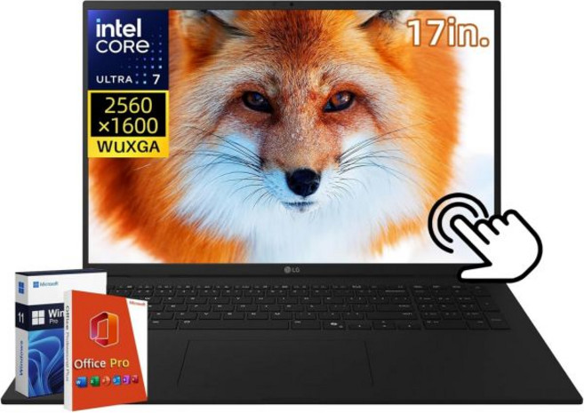 LG 그램 17 터치스크린 노트북 코파일럿 PC 17인치 2560x1600 인텔 울트라 7 258V최대 4.8GHz 와이파이 백라이트 키보드 32GB LPDDR5X 8533MH, 32 GB LPDDR5X | 1 TB SSD