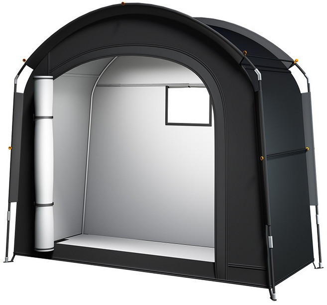 창고 오토바이 바이크 알파인돔형 자전거 텐트 야외 휴대용 먼지 천막 주차 덮개 보관 커버, New Black Small   200x80x165cm