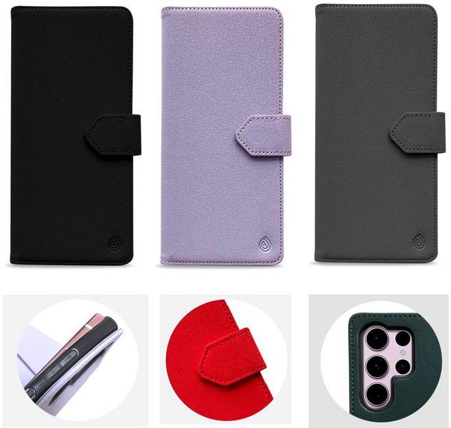 갤럭시 A24 LTE 케이스 A245 트랜딕트 심플커버 마그네틱(잠금) 클로저 원단 다이어리