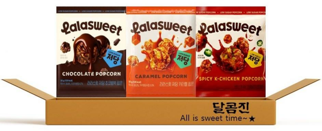 라라스윗 저당 초코범벅 카라멜 매콤닭강정 팝콘세트, 2세트, 90g