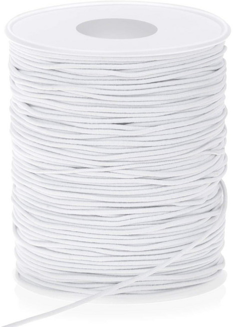 마다꾸미 컬러 고무줄 롤 1.0mm 대용량 50m, 화이트