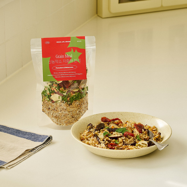 그레인 밀 230g - 지중해 한끼 230g | 토마토와 버섯향을 입은 간편 리조또, 1개
